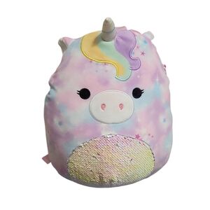 Squishmallows "Nebula" Unicorn Plush Backpack